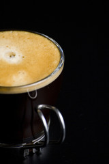 Espresso coffee cup with cream