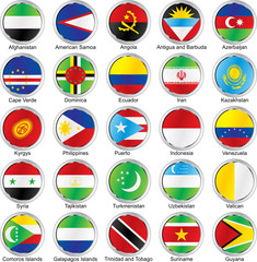 isolated international flags