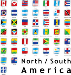 isolated american flags