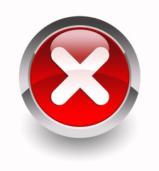 Obraz premium Cancel glossy icon