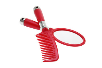 Hand Mirror and Comb