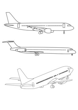 Vector image of planes