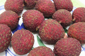 Lychees on Plate