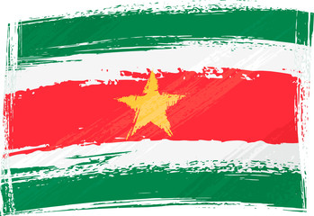 Grunge Suriname flag