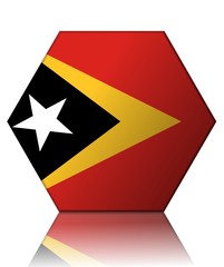 timor oriental drapeau hexagone east timor flag