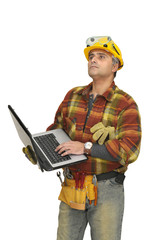 Worker with laptop