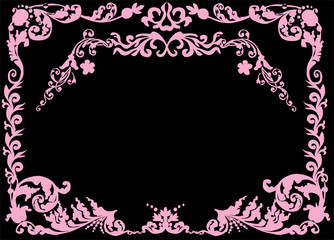 curls of pink frame