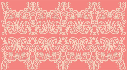 pink curled symmetrical strip