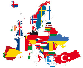 europa a bandiere - 13754483