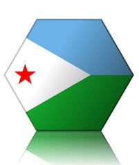 djibouti drapeau hexagone djibouti flag