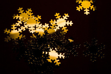 golden snowflakes