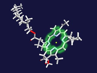 Chlorophyll  mit pi-Elektronen
