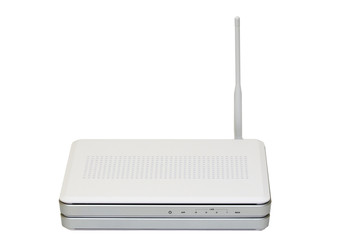 Internet wireless router isolated on white background
