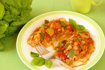 Flounder in sauce