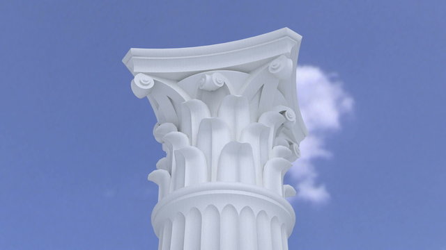 Clip showing a corinthian column. HD resolution.