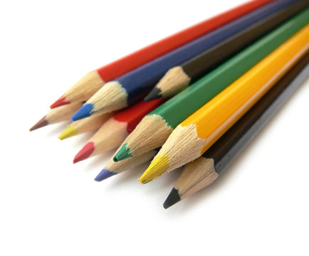 Three slate pencils with an eraser on a white background 19824559