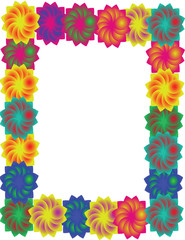 Obraz premium frame made of flowers