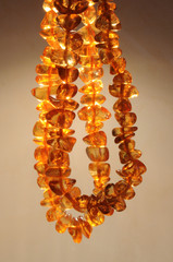 Beads from amber