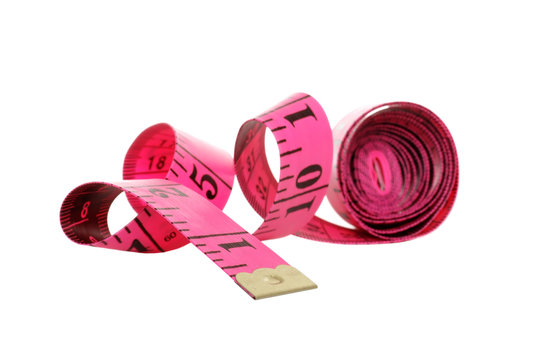 Isolated Pink Tape Measure