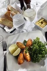 Cod fish croquette appetizer