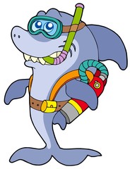 Obraz premium Shark scuba diver
