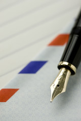 Air mail and pen