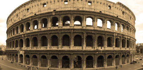 Naklejka premium Panorama du Colisée - Rome