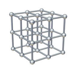 Cube model isolated on white. 3d rendered illustration.