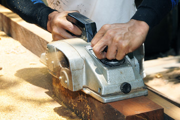 Closeup Of Wood Sanding