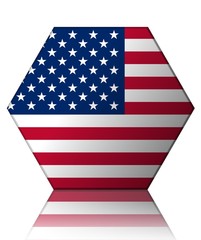 &eacute;tats-unis drapeau hexagone usa flag