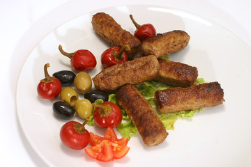 kabob rolls with olives pepper