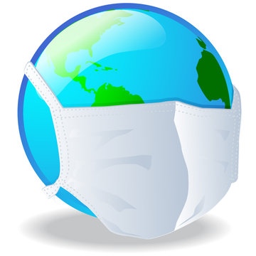 photo Mundo Con Cubrebocas Animado Para Colorear https stock adobe com images planeta tierra con tapabocas 13780432 start checkout 1 content id 13780432