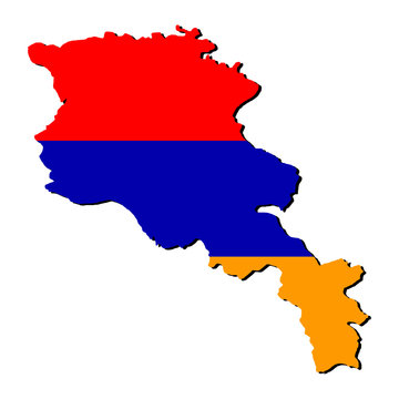 recommend clip art: Armenia map flag