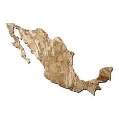Mexico chipboard map