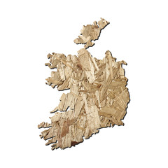 Ireland chipboard map
