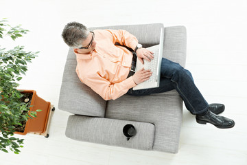 Businessman at home