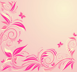 Floral pink background