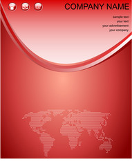 red web background with copy space, vector