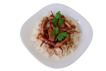 rice with calamaries