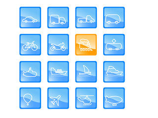 Travel and transportation vector icons