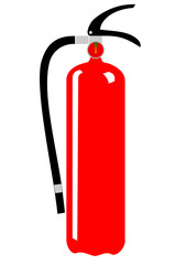 Obraz premium A isolated red fire extinguisher