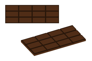 A isolated milk chocolate bar