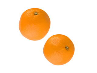Oranges isolated on white background