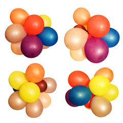 fun balloons on the white background