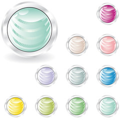 web buttons in pastel tint