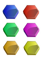 icônes, hexagonales