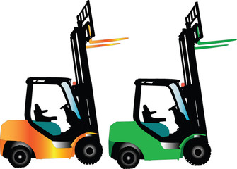 fork truck - vector