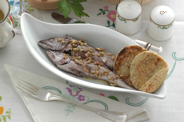Luccio in salsa d acciughe - Secondi di pesce del Trentino