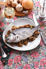 Orata e champignon - Secondi di pesce toscana