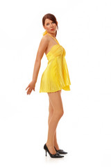 Sexy young woman isolated on white